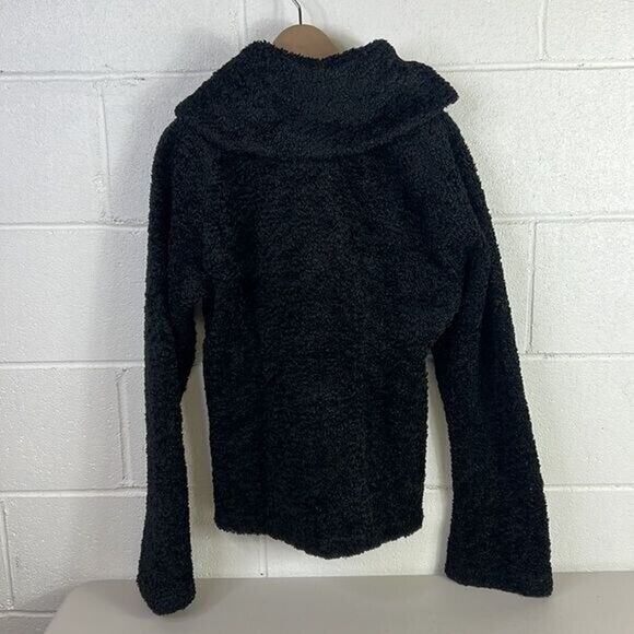 PATAGONIA black zip up sweater collared sz XS thick chunky warm cozy jacket coat - Picture 3 of 6